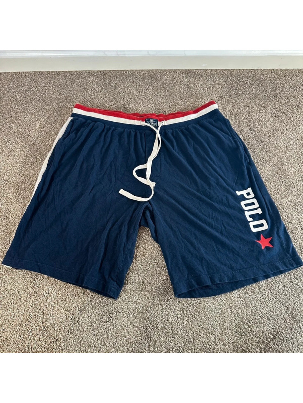 Polo Ralph Lauren Gym Sleep Shorts Big Logo 100% Cotton Lounge XL